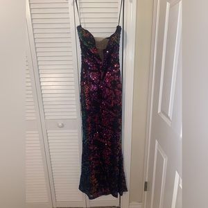 Sequin Multicolor Evening Dress